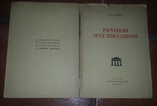 Pensieri sull'educazione - Gino Capponi - copertina