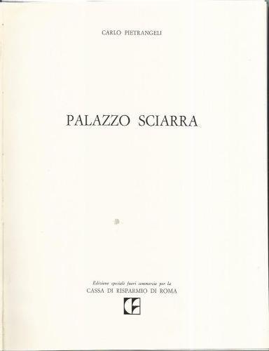 Palazzo Sciarra - Carlo Pietrangeli - copertina