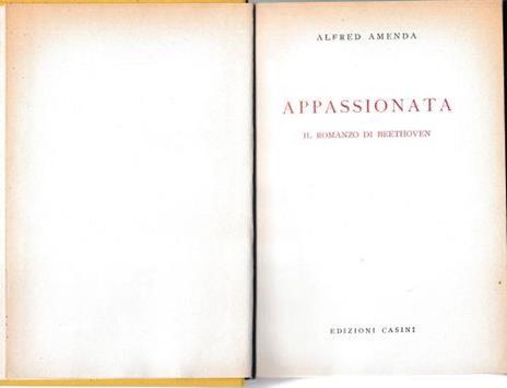 Appassionata. Il romanzo di Beethoven - Alfred Amenda - copertina