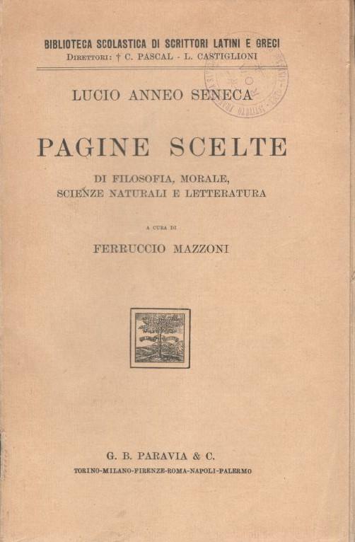 Pagine scelte di filosofia, morale, scienze naturali e letteratura - copertina