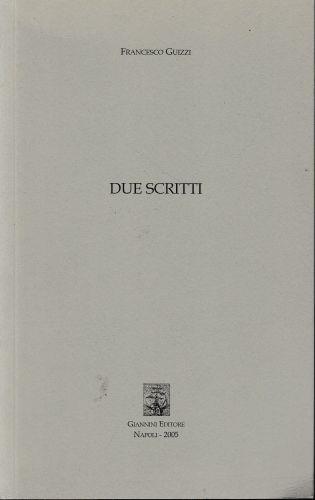 Due scritti - Febo Guizzi - copertina