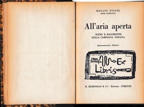 All'aria aperta - Renato Fucini - copertina