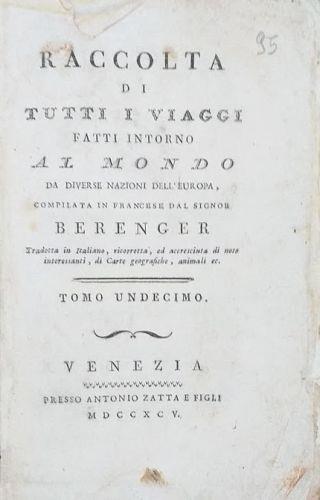 Raccolta di tutti i viaggi fatti intorno al mondo da diverse nazioni dell'Europa. Tomo XI - copertina