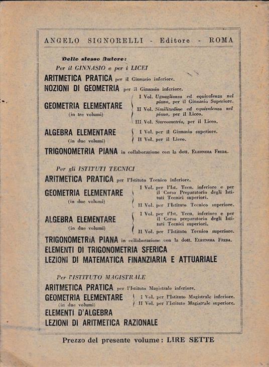 Geometria Elementare. Uguaglianza ed equivalenza nel piano. Volume primo - Giulio Bisconcini - 2