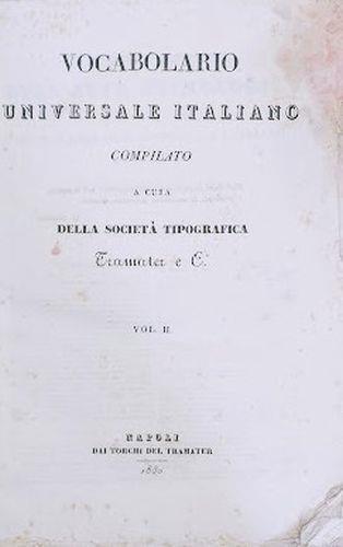 Vocabolario Universale. Vol. II (C - DU) - copertina