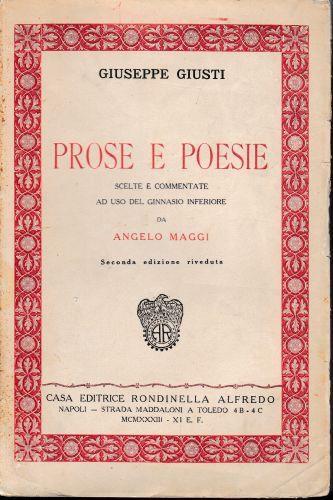 Prose e poesie - Giuseppe Giusti - copertina