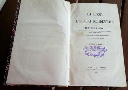 La Russia e l'Europa occidentale nella questione d'oriente - Giovanni La Cecilia - copertina