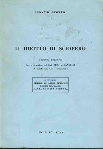 Il diritto di sciopero - Ignazio Scotto - copertina