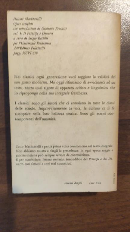 Niccolo Machiavelli Il Principe E Discorsi - Muscetta - 2