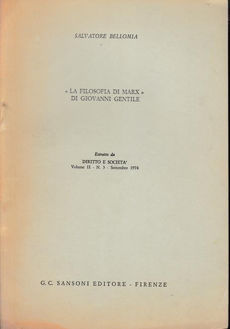 Estratto da Diritto e Società, vol. II - n. 3 - Settembre 1974 - 2