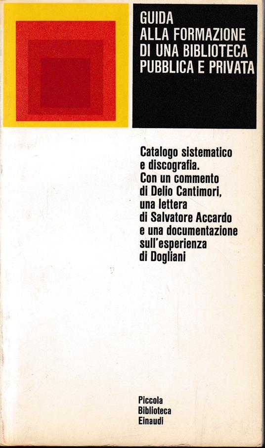 Guida alla formazione di una biblioteca pubblica e privata - copertina