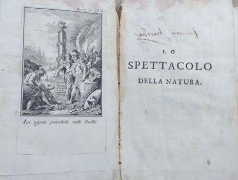 Lo Spettacolo della Natura esposto in vari dialoghi non meno eruditi, che ameni, concernenti la Storia Naturale. Tomi III e IV - Anonimo - copertina