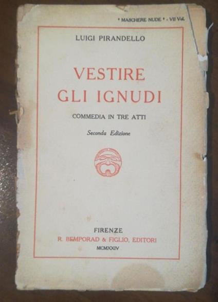 Vestire Gli Ignudi - Luigi Pirandello - copertina