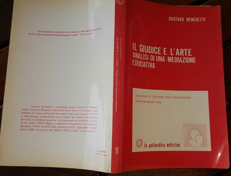 Il giudice e l'arte Analisi di una mediazione educativa - Gustavo Benedetti - copertina