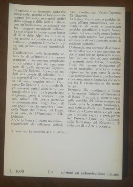 LA Letteratura Verista - Ferruccio Ulivi - 2