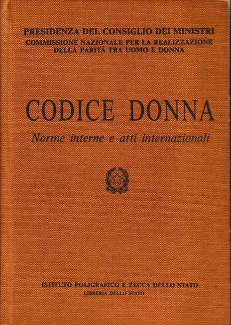 Codice Donna. Norme interne e atti internazionali - copertina