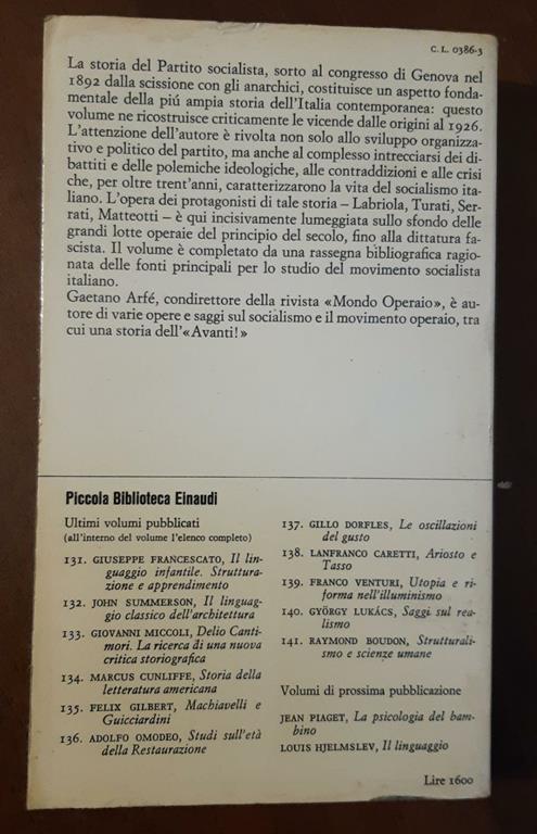 Storia del socialismo italiano 1892-1926 - Gaetano Arfè - 2