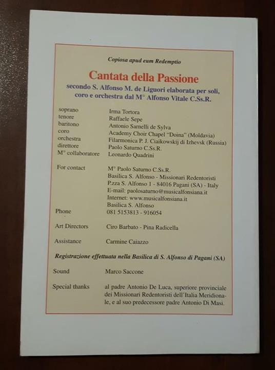 Cantata della passione S. Alfonso M.de Liguori - 2