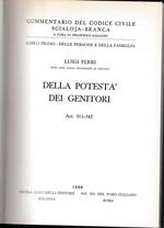 Libro primo - Delle persone e della famiglia. Della potestà dei genitori. Art. 315-342