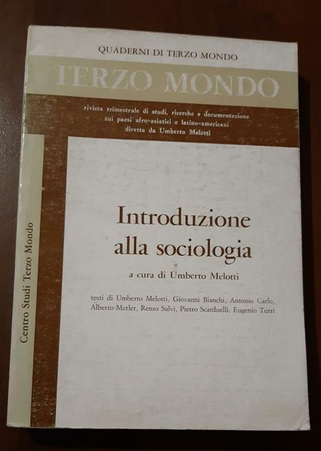 Introduzione alla sociologia - Umberto Melotti - copertina