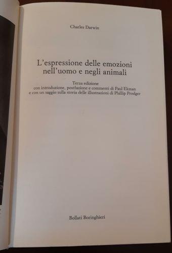 L' espressione delle emozioni - Charles Darwin - copertina