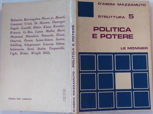 Politica e potere - Aldo D’Asdia - copertina