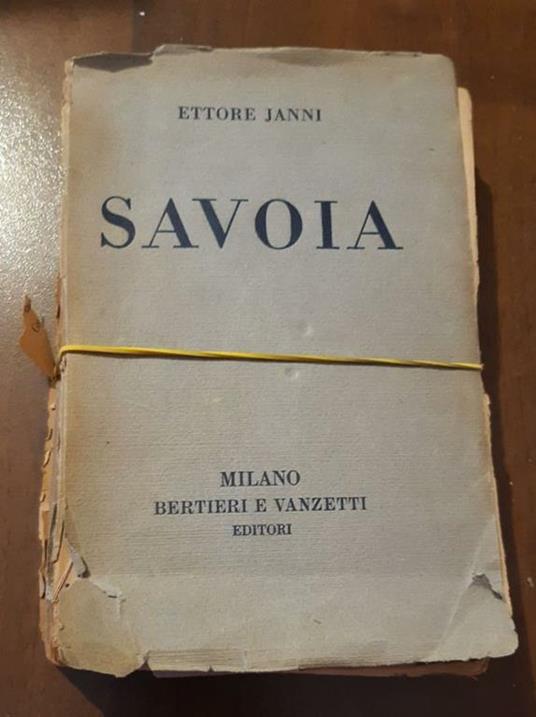 Savoia - Ettore Janni - copertina