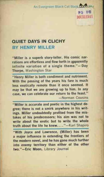 Quiet days in clichy - Henry Miller - 2