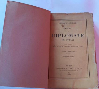 Journal d'un diplomate en Italie - Henry D'Ideville - copertina