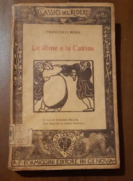 Le Rime e la Catrina - Francesco Berni - copertina