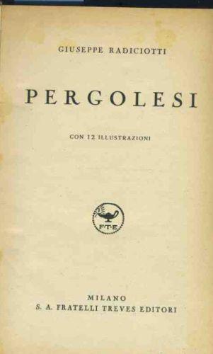 Pergolesi - Giuseppe Radiciotti - copertina