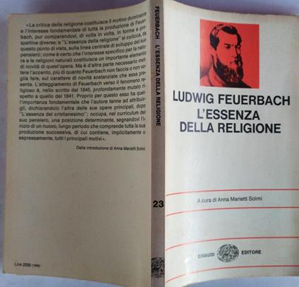 L' essenza della religione - Ludwig Feuerbach - copertina