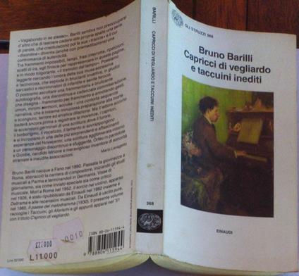 Capricci di vegliardo e taccuini inediti - Bruno Barilli - copertina