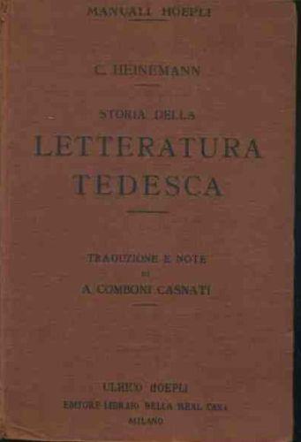 Storia della letteratura tedesca - Karl Heinemann - copertina