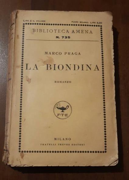 la biondina - Marco Praga - copertina