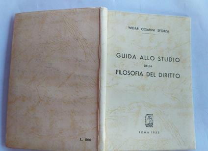 Guida allo studio della filosofia del diritto - Widar Cesarini Sforza - copertina