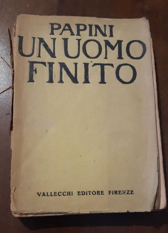 Un uomo finito - Giovanni Papini - copertina