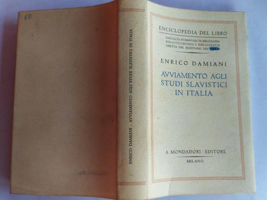Avviamento agli studi slavistici in Italia - Enrico Damiani - copertina