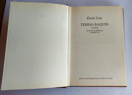 Teresa Raquin - Émile Zola - copertina