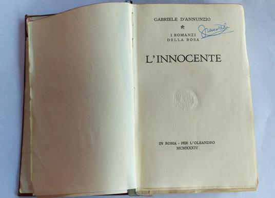 L' innocente - Gabriele D'Annunzio - copertina