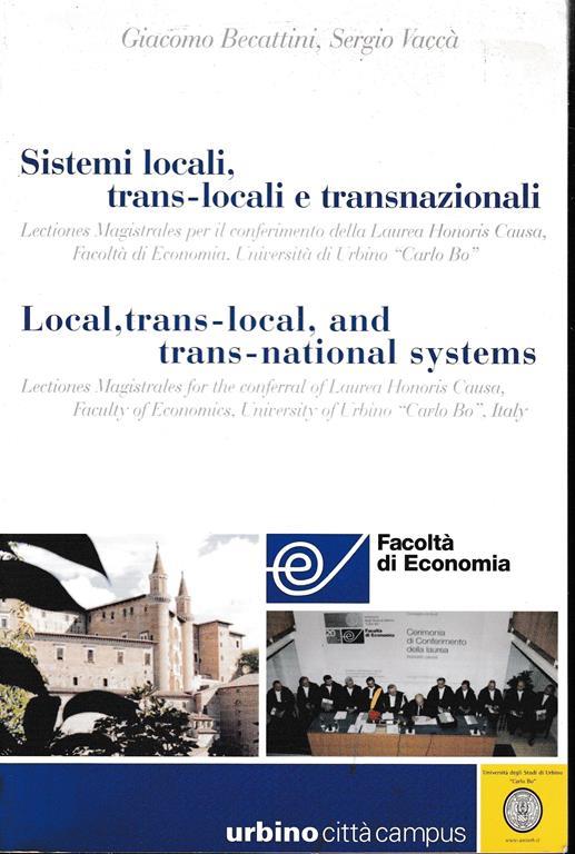 Sistemi locali, trans-locali e transnazionali - Local, trans-local, and trans-national systems (bilingue) - Giacomo Becattini - copertina