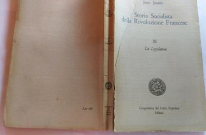Storia socialista della rivoluzione francese III La Legislativa - Jean Jaurés - copertina