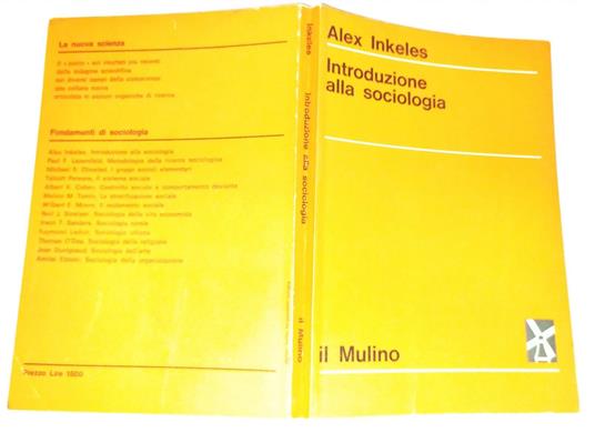 Introduzione alla sociologia - Alex Inkeles - copertina