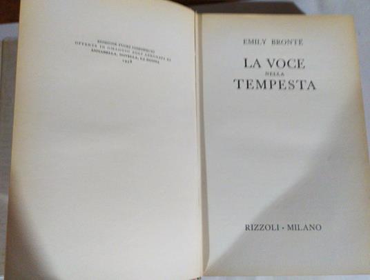 La voce nella tempesta - Emily Brontë - copertina