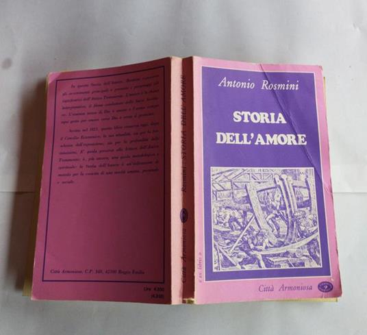 Storia dell'amore - Antonio Rosmini - copertina