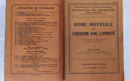 Rome imperiale et l'urbanisme dans l'antiquite' - Léon Homo - copertina