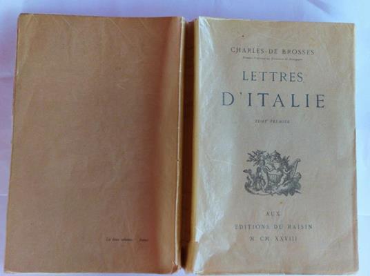 Lettres d'Italie - Charles de Brosses - copertina