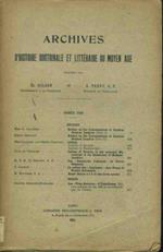 Archives d'histoire litteraire et doctrinale du moyen-age. 5