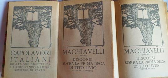 Discorsi sopra la prima deca di Tito Livio Volume I II - Machiavelli - copertina
