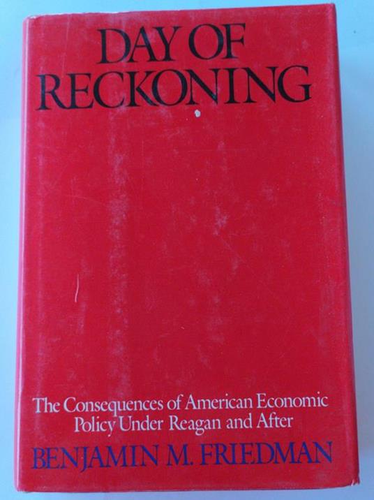 Day of reckoning - Benjamin Friedman - copertina